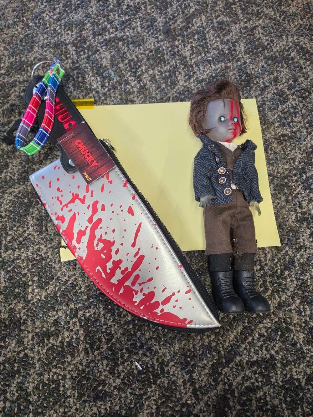 Spirit Halloween Chucky Knife Wristlet Bag New